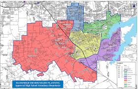 The high school zoning map for the 2024-2025 school year. 